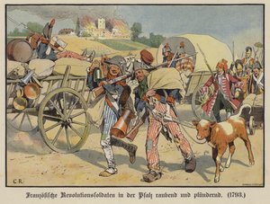 プファルツでのフランス兵による強盗・略奪行為 作： Carl Röchling