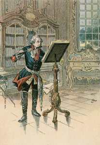フレデリック大王（1712-1786）がフルートを演奏