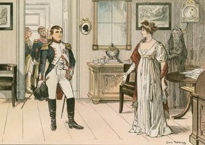 1807年、ティルシットの2番目の条約の調印中にティルシットでプロイセンの女王ルイーズ（1776-1810）とナポレオン1世（1769-1821）