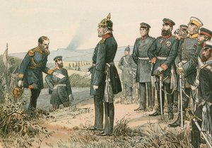 プロイセンの王でありドイツの皇帝であるウィルヘルム1世（1797-1888）は、セダンの戦い後の1870年にナポレオン3世の降伏を受けました。