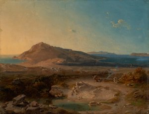 日の出のデロス島 作： Carl Rottmann