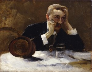 後期自画像;後期自画像、 作： Carl Schuch