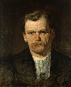 男性の肖像画 作： Carl Schuch