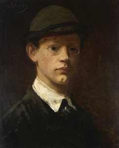 男性の肖像画 作： Carl Schuch