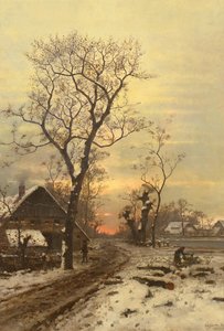 冬の夜に帰宅 作： Carl Schultze
