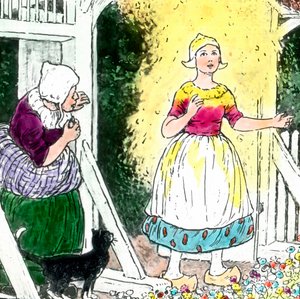 グリム童話集 母ハルダ画像は1910年頃のもの。カール・サイモン・アーカイブ