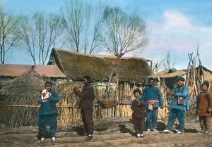 中国、村の中国人、画像は1920年頃、Carl Simon Archive