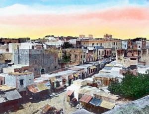 モロッコ北部、タンジェ、旧市街、画像は1910年頃。カール・サイモン・アーカイブ 作： Carl Simon