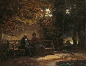 休憩中のウォーカー 作： Carl Spitzweg