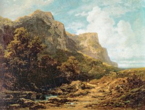 バイエルンの山の風景 作： Carl Spitzweg