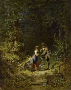 森での出会い 作： Carl Spitzweg