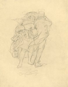 嵐と雨の中、19世紀中ごろ、c1924。 作： Carl Spitzweg