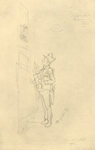 Der Gratulant、19世紀中期後半、c1924。 作： Carl Spitzweg