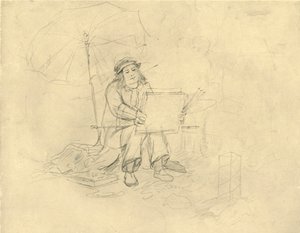 Der Landschaftsmaler II、19世紀中期後半、1924年。 作： Carl Spitzweg