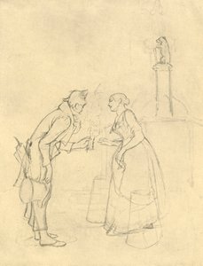 恥ずかしがり屋の自由、19世紀半ば後半、c1924。 作： Carl Spitzweg