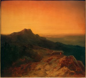 夕方のベネディックテンワンド 作： Carl Spitzweg