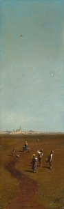 凧揚げ。 1880-85年頃 作： Carl Spitzweg