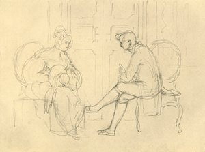 深刻な質問、19世紀半ば後半、1924年。 作： Carl Spitzweg