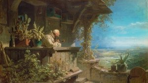 燃えている。 1860-62年頃 作： Carl Spitzweg