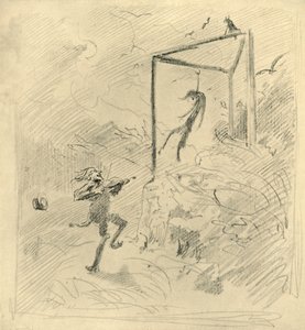 Galgenmusik、19世紀中期後半、c1924。 作： Carl Spitzweg