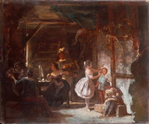 舞台裏 作： Carl Spitzweg