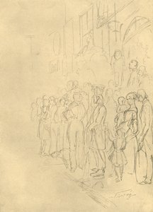 19世紀半ば後半、1924年の行列を待っています。 作： Carl Spitzweg
