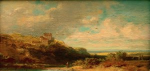 川の谷と城のある風景 作： Carl Spitzweg