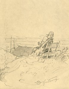 仕事がよく休んだ後、19世紀半ば後半、c1924。 作： Carl Spitzweg