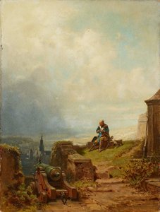 退役軍人、c。 1870年。 作： Carl Spitzweg