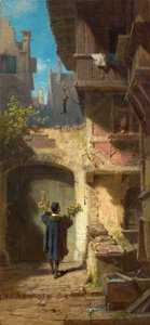 Well-Wisher、1860年頃。 作： Carl Spitzweg