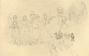 さまざまなタイプ、19世紀中期後半、c1924。 作： Carl Spitzweg