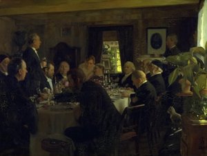 司教訪問後の夕食 作： Carl Thomsen