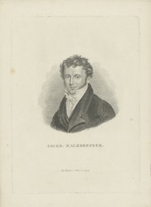 作曲家フリードリヒカルクブレナー1785〜1849年、1821年の肖像。 作： Carl Traugott Riedel