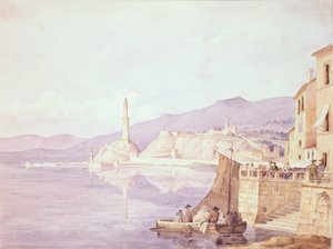 ジェノヴァの港、1835 作： Carl Wilhelm Goetzloff