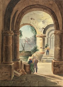 1829年の回廊からの海の眺め（WC段ボール）