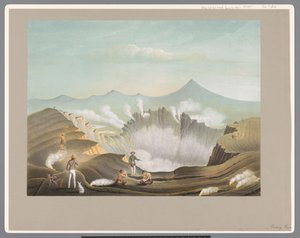 西ジャワのグントゥール火山 作： Carl Wilhelm Mieling (possibly)
