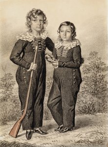 アレクサンドルとアレクセイドンドゥコフ-コルサコフの肖像、1820年代末から1830年代初頭。 作： Carl von Hampeln