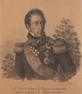 アレクサンドル伯爵アンドロードランジェロンの肖像1763〜1831年、1820年。