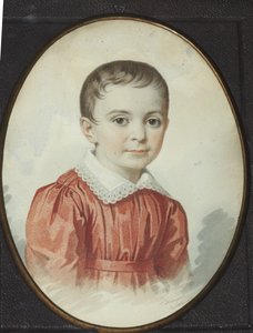 1849年の子供としてのユージニアコチュベイの肖像。