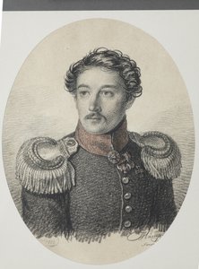 Nikolay Vasilyevich Khvostov 1793-1837、1822の肖像。 作： Carl von Hampeln