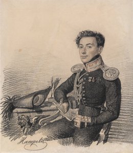 セルゲイアレクサンドロヴィッチココシキン1795-1861、1820の肖像。 作： Carl von Hampeln