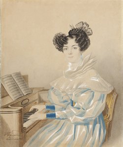 タチアナ・ペトロフナ・ルヴォヴァ1789-1848、néePoltoratskaya、1820年代の肖像画。 作： Carl von Hampeln
