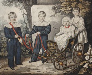 1830年代初頭のタリジンの子供たちの肖像画。 作： Carl von Hampeln