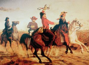 テリーのテキサス・レンジャー」1845年頃（油彩・キャンバス 作： Carl von Iwonski