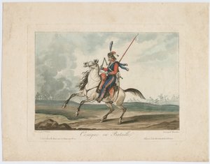 戦いのコサック、1815 作： Carle Vernet