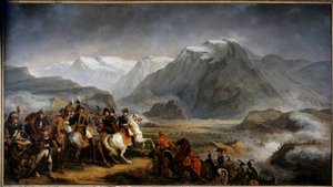 リヴォリの戦いでのナポレオン・ボナパルト将軍（1769-1821） 絵画：アントワーヌ・シャルル・ヴェルネ（1758-1836） 19世紀 ボワシー・サン・レジェー、グロボワ城 - リヴォリの戦いでのナポレオン・ボナパルト将軍（1769-1821）。アントワーヌ・シャルルの絵画 作： Carle Vernet