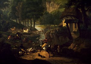 レースを狩る アントワーヌ・ディ・カルル・ヴェルネ（1758-1836）の絵画 19世紀 日。1,89 X 1,50 m ボルドー、ボザール美術館（Musee des Beaux Arts 作： Carle Vernet