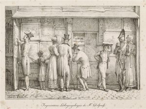 平版印刷 F. デルペックの家 作： Carle Vernet