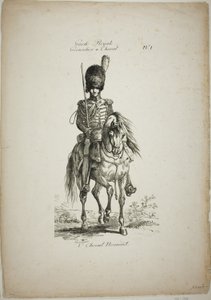 ロイヤル ガード、ノルマン騎兵擲弾兵と馬、No. 1 作： Carle Vernet