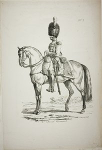 ロイヤル ガード、ノーマン騎馬兵と馬、No. 2 作： Carle Vernet